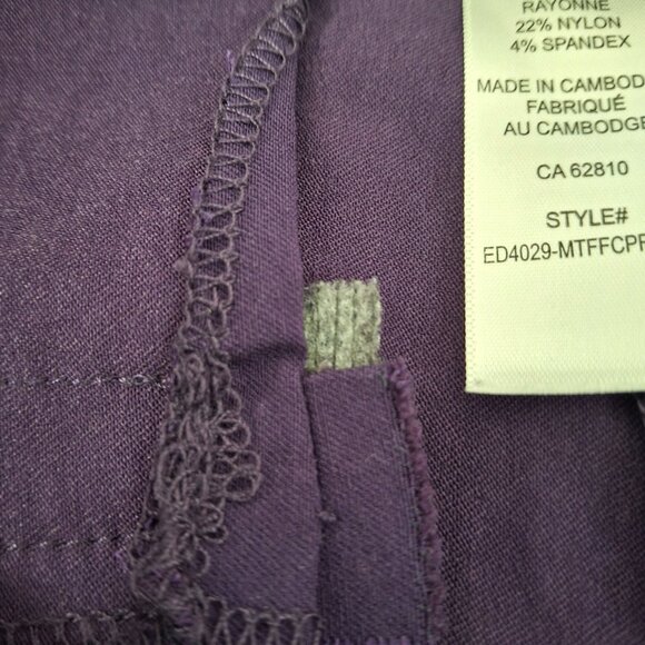 Ricki's Womens Stretch Crop Capris Pants Size 10 Purple  Summer Pool Golf Travel - Picture 16 of 16